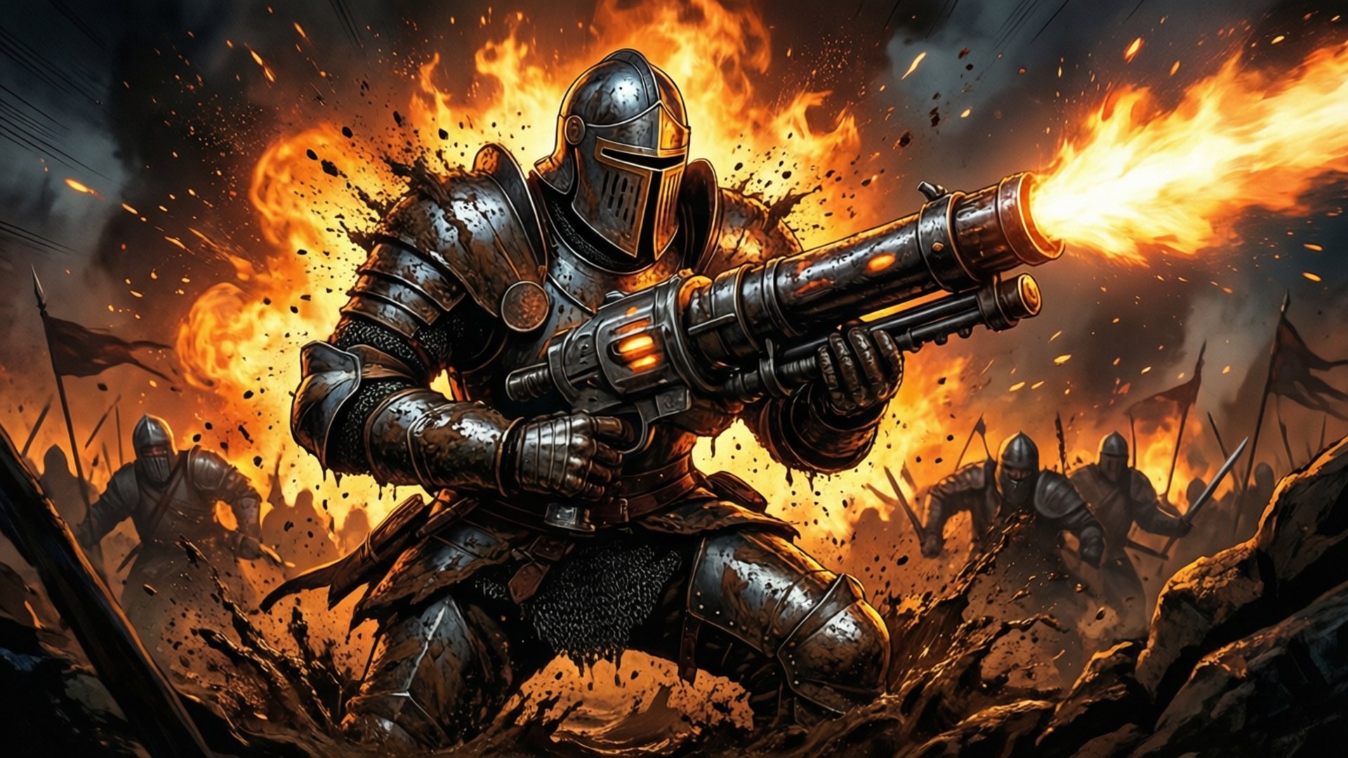 Flamethrower Charge Fonds d'écran