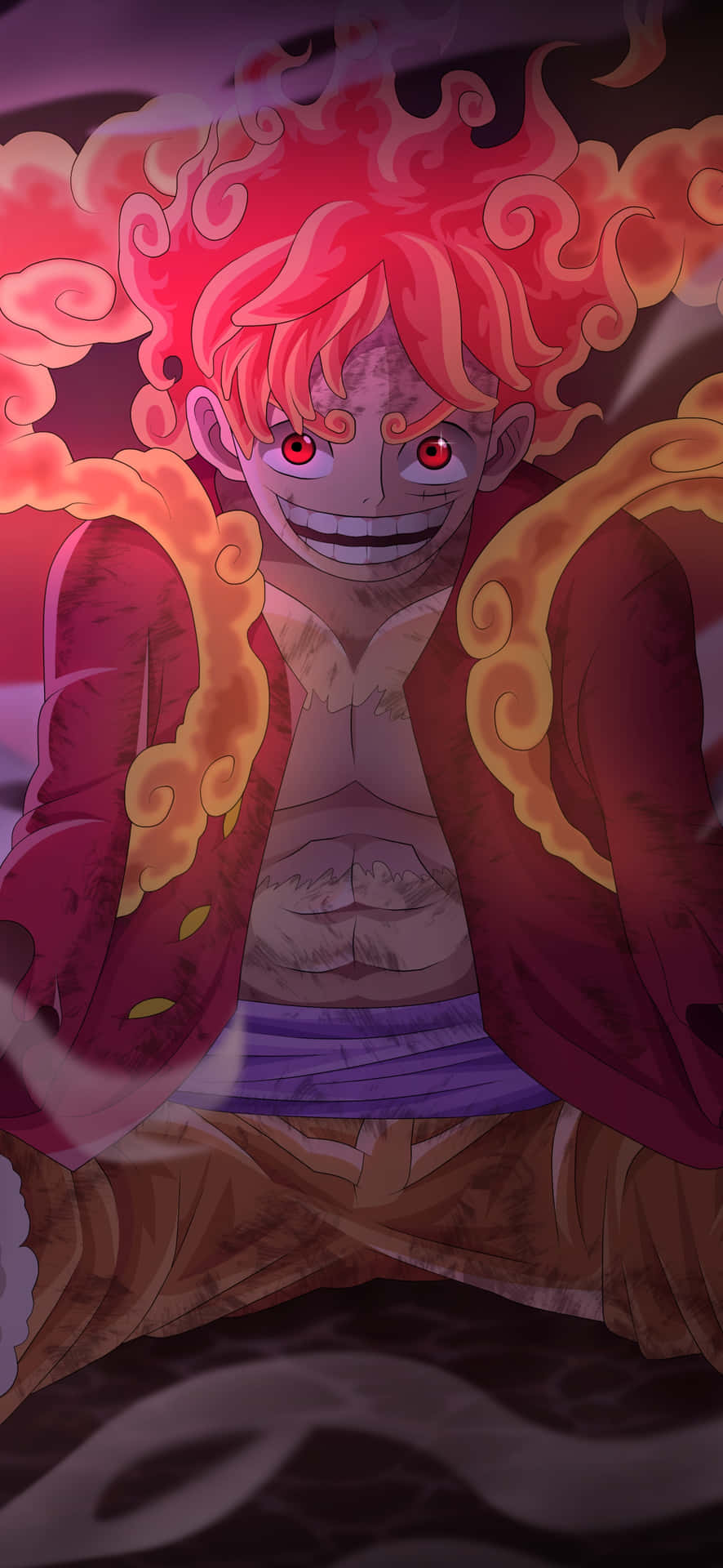 Flaming_ Anime_ Character_ Art Wallpaper