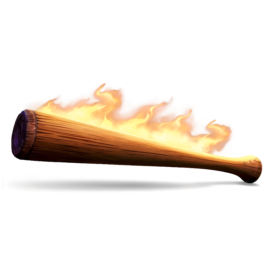 Flaming Baseball Bat Png Oik80 PNG