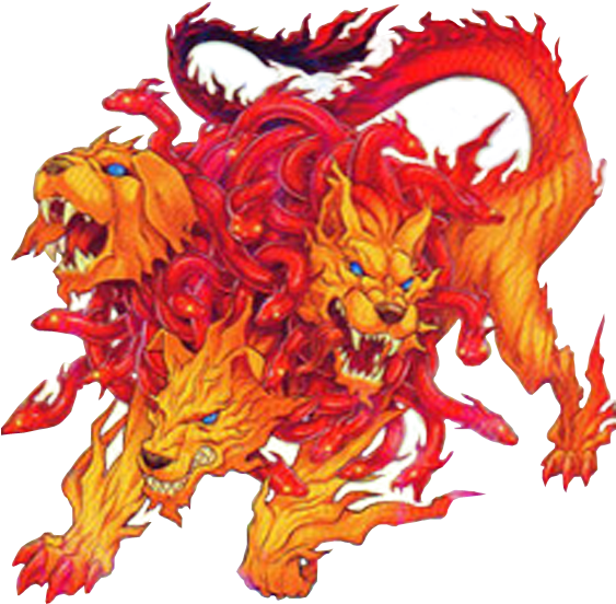 Flaming Cerberus Artwork PNG