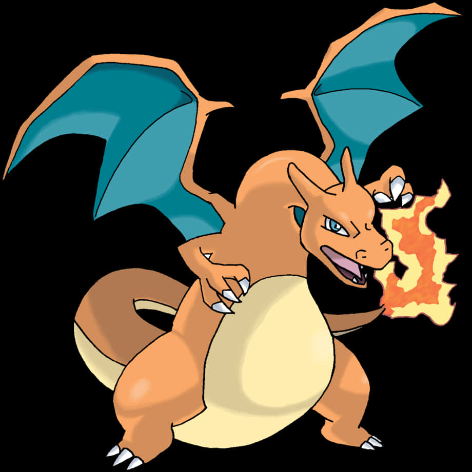 Flaming_ Charizard_ Pokemon PNG