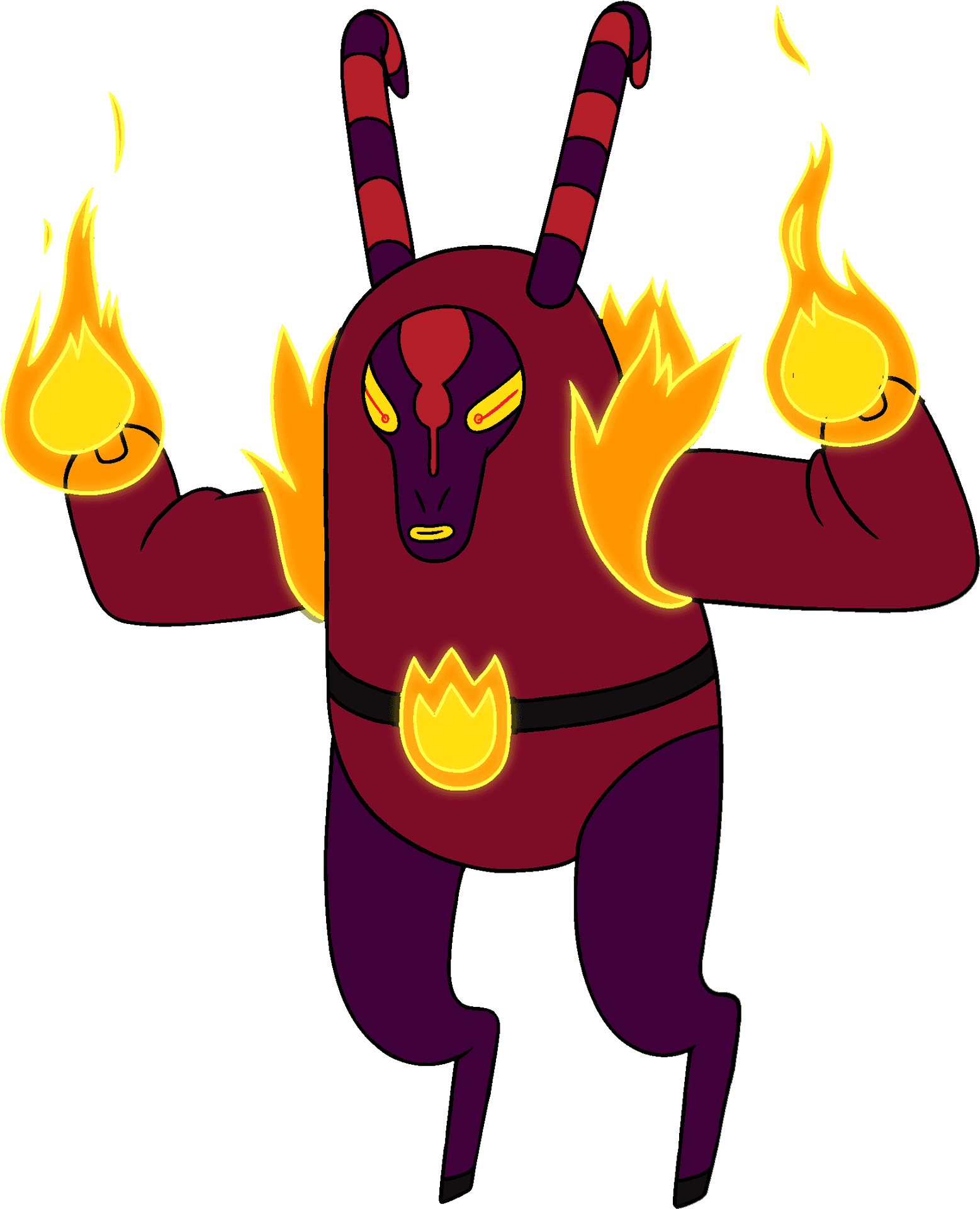 Flaming_ Creature_ Adventure_ Character PNG