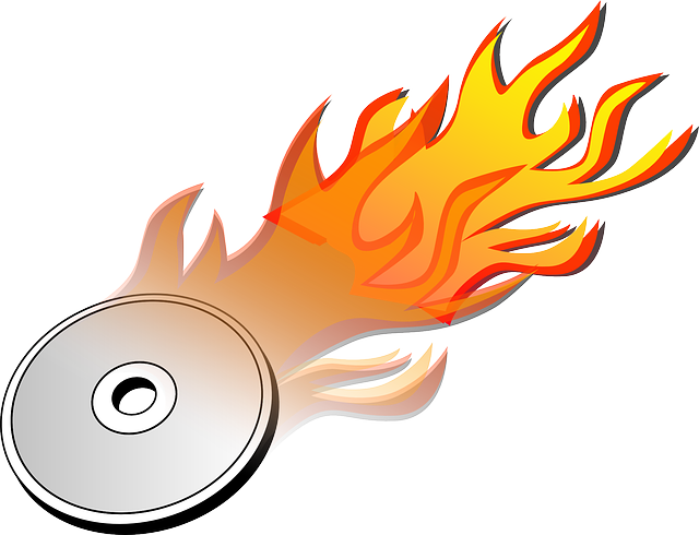 Flaming Disc Graphic PNG