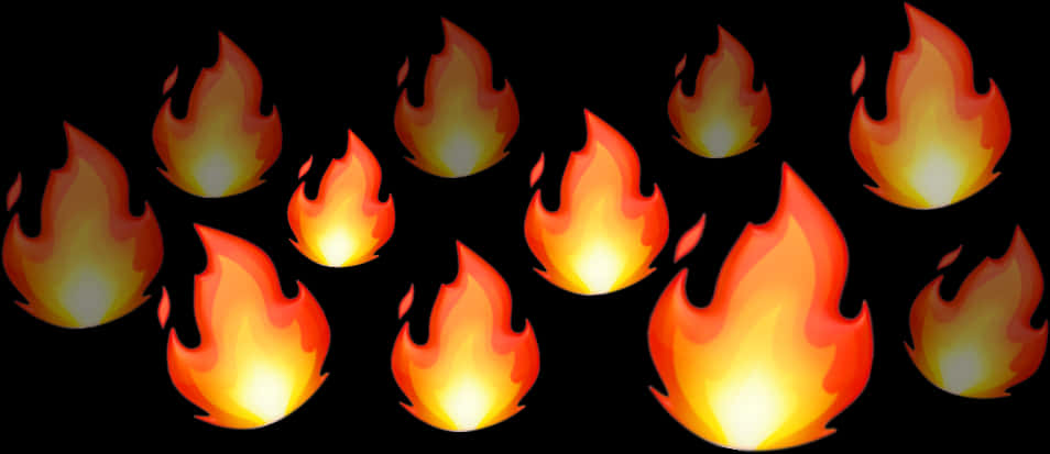 Flaming_ Emoji_ Pattern PNG