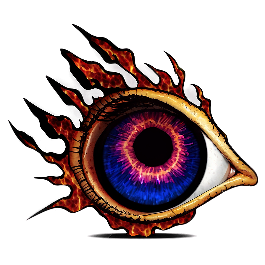 Download Flaming Eyeball Png Nrb | Wallpapers.com