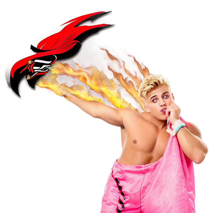 Flaming Falcon Punch Jake Paul PNG