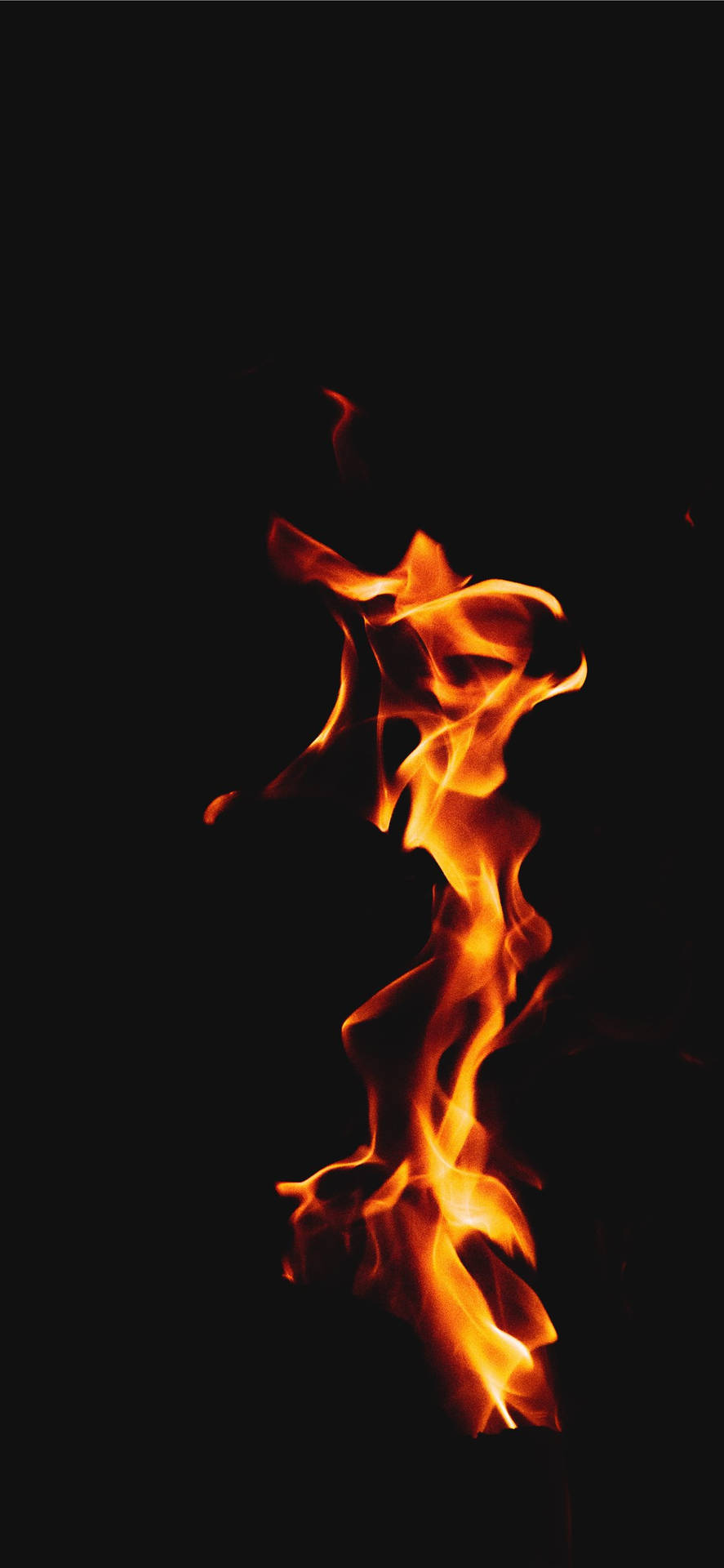 Flaming Fire iPhone Dark Wallpaper