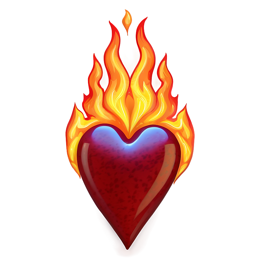 Flaming Heart Transparent Png Sxo PNG