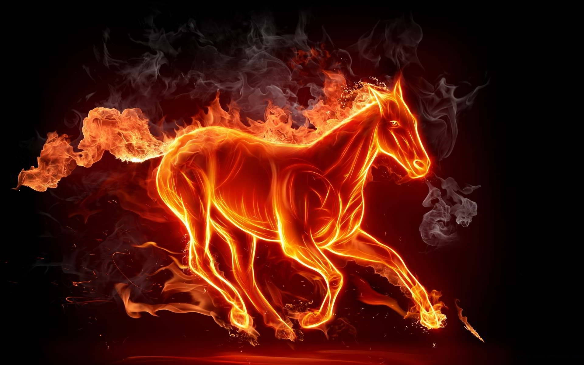 Flaming Horse Android Tablet Background