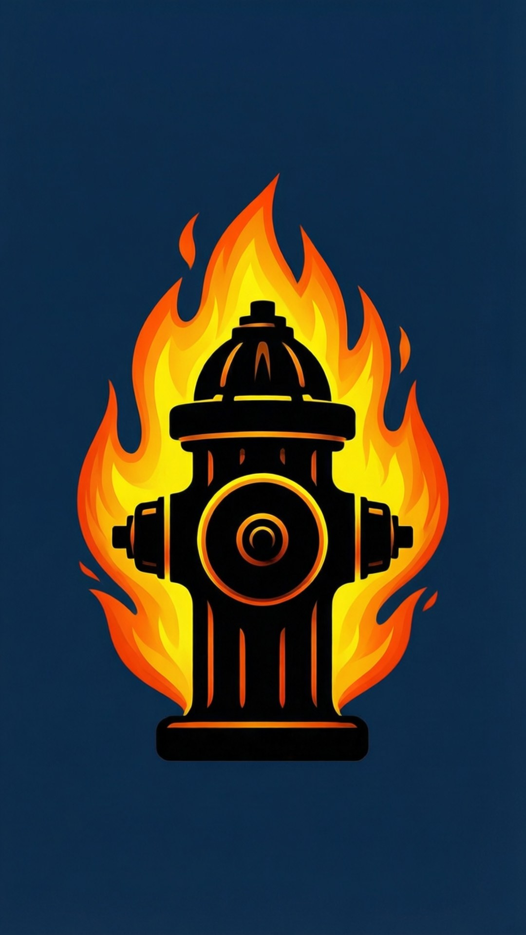 Flaming Hydrant Wallpaper