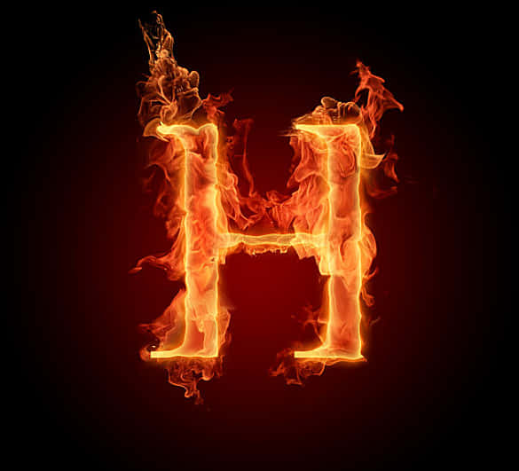 Flaming_ Letter_ H PNG