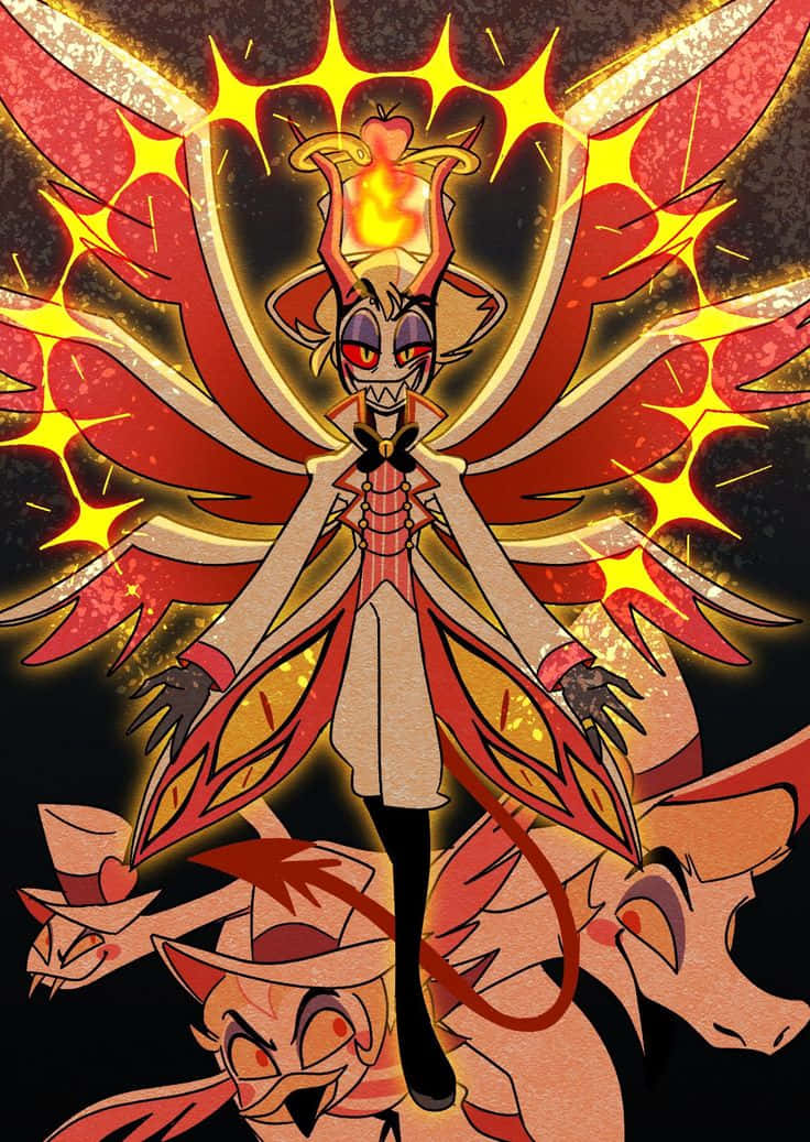 Flaming Lucifer Animated Artwork Wallpaper