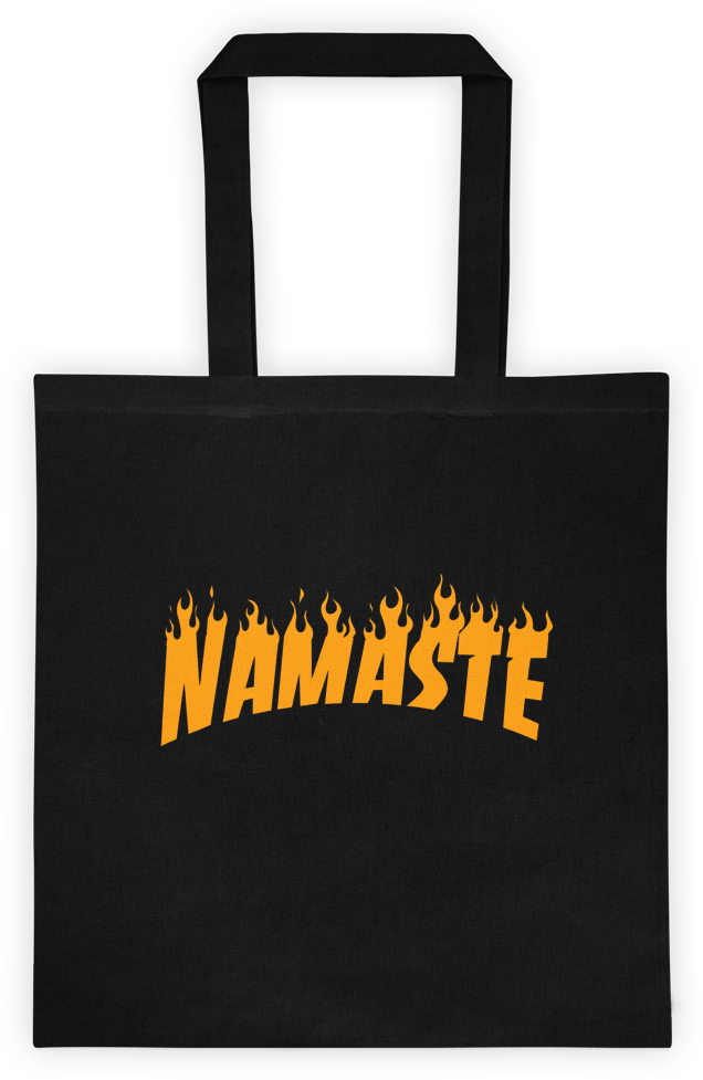 Flaming Namaste Tote Bag PNG