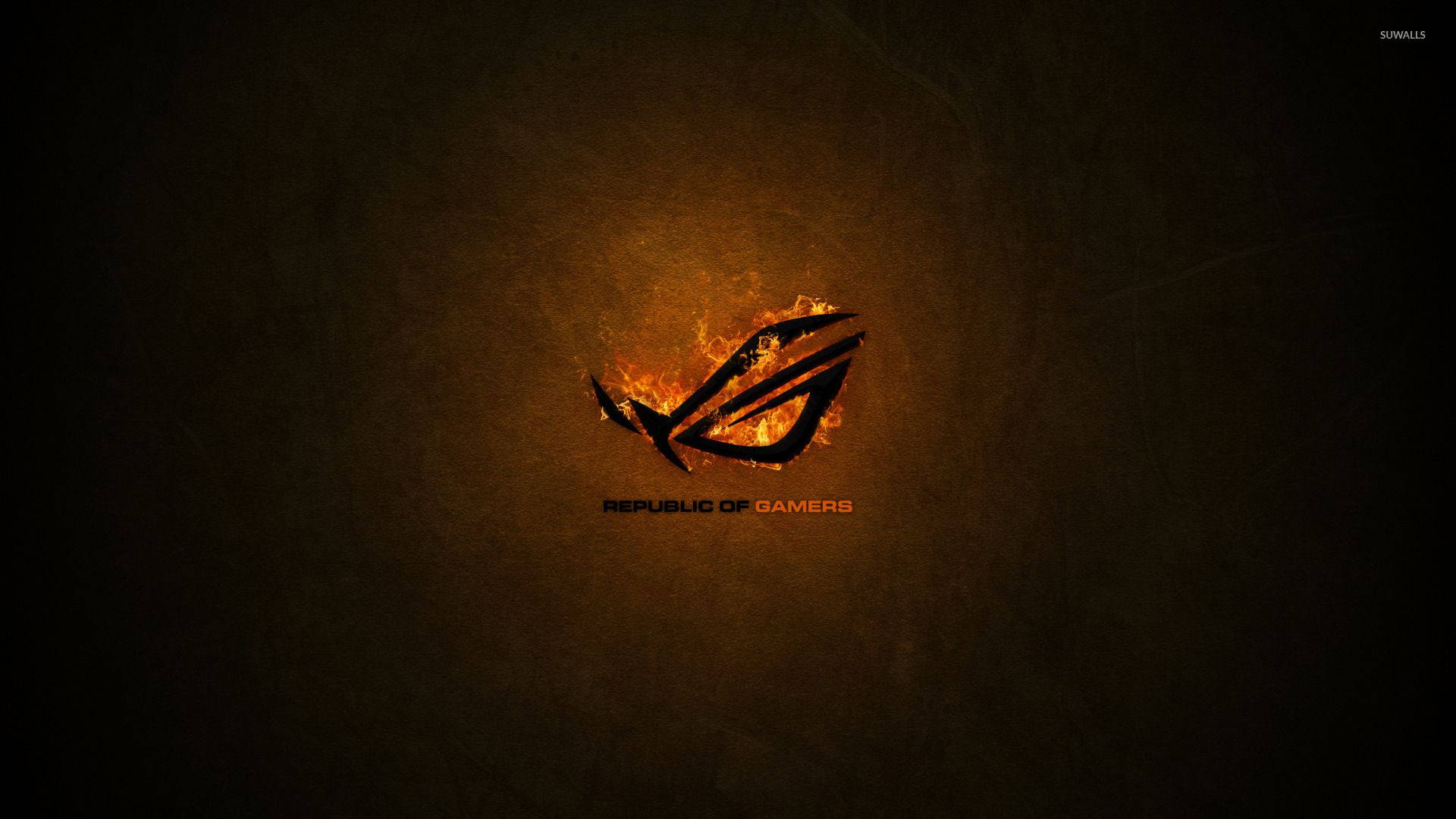 Flaming Orange Asus Rog Logo Background