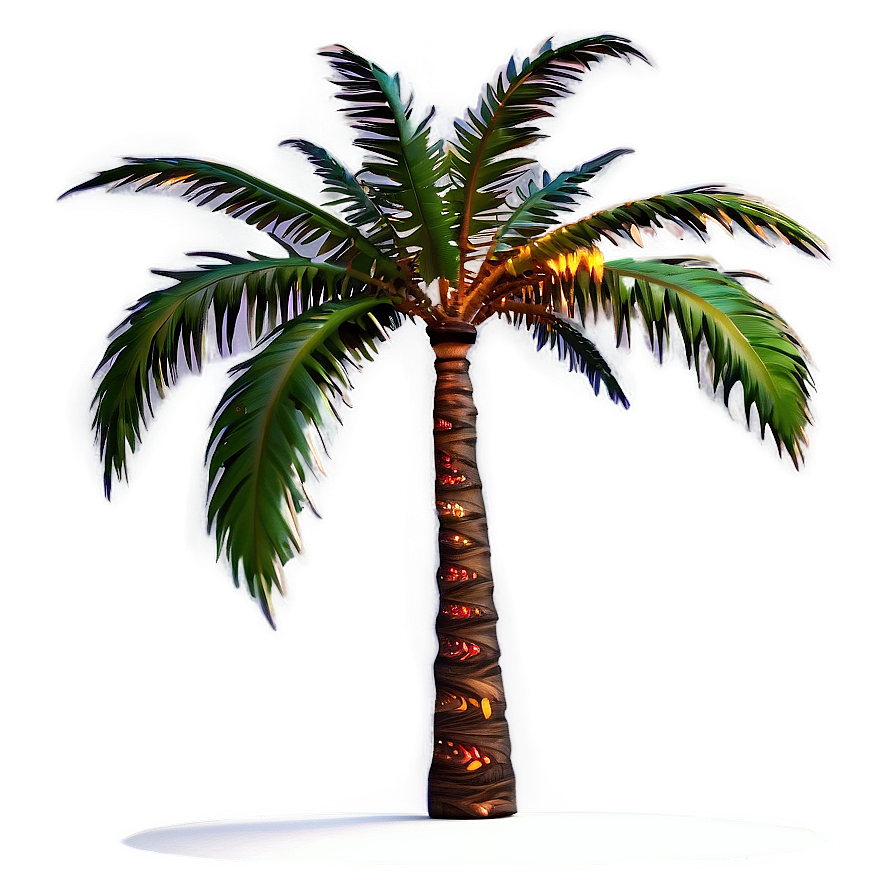 Flaming Palm Tree Png 04292024 PNG