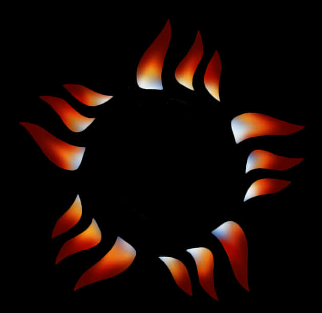 Flaming Pentagram Abstract PNG