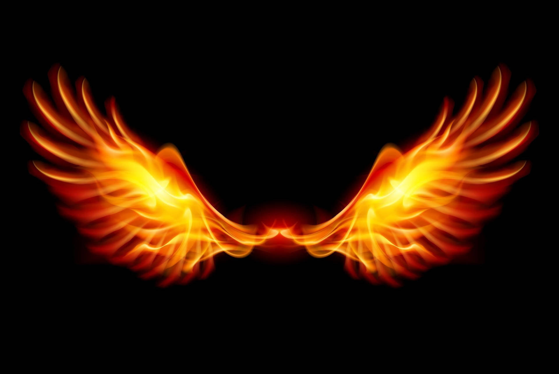 A Bright Flaming Phoenix Rising from the Ashes Wallpaper