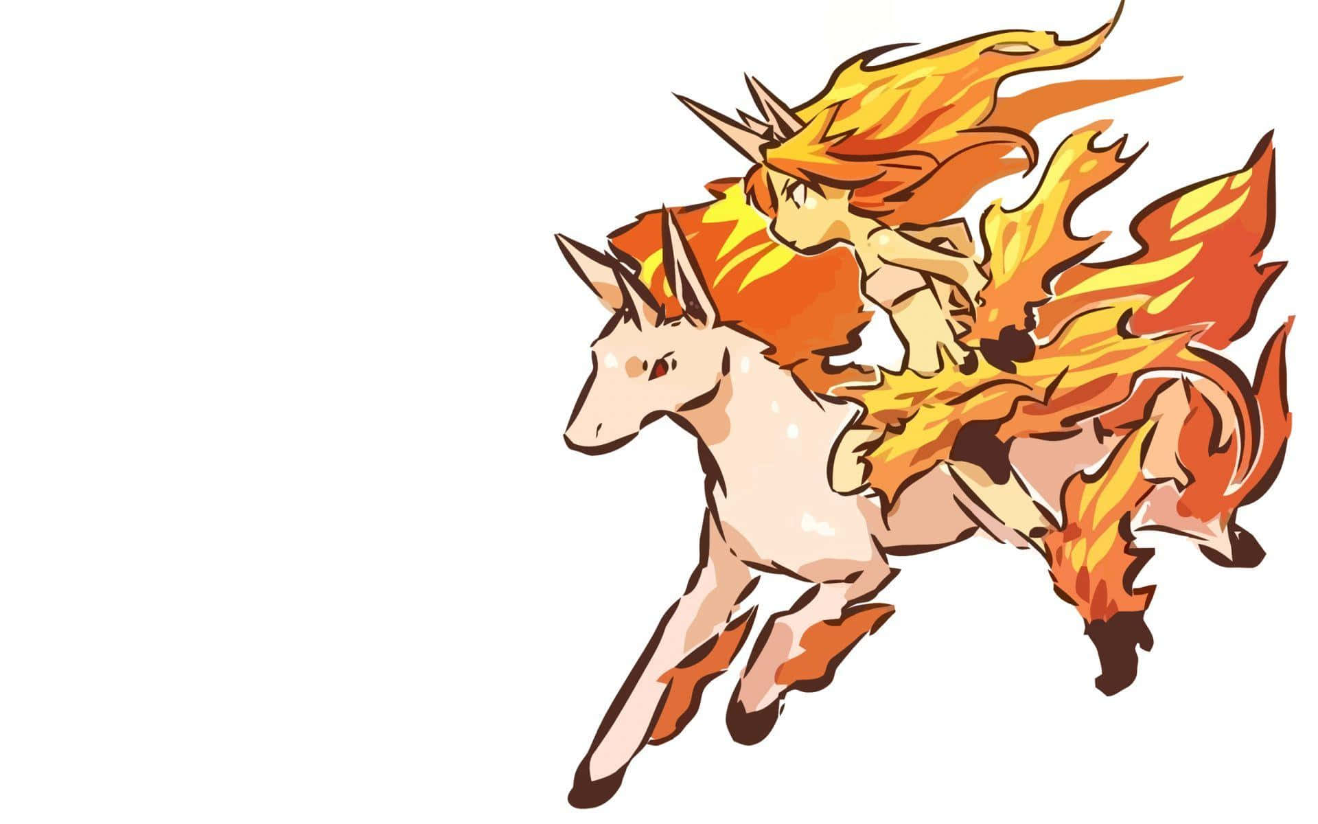 Flaming Rapidash Artwork Wallpaper