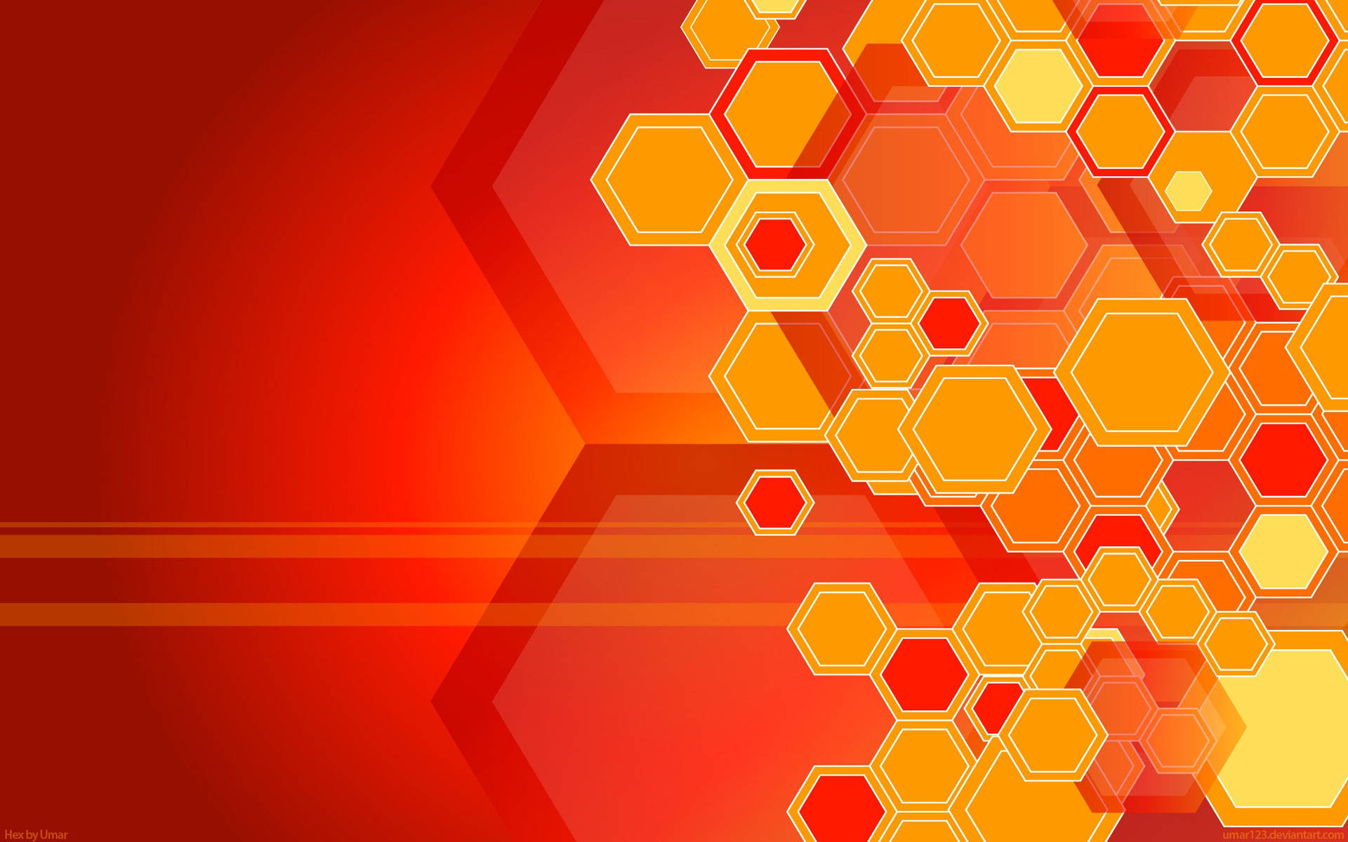 "Bold like Fire: Exploration into the Beauty of a Fiery Orange Honeycomb" Wallpaper