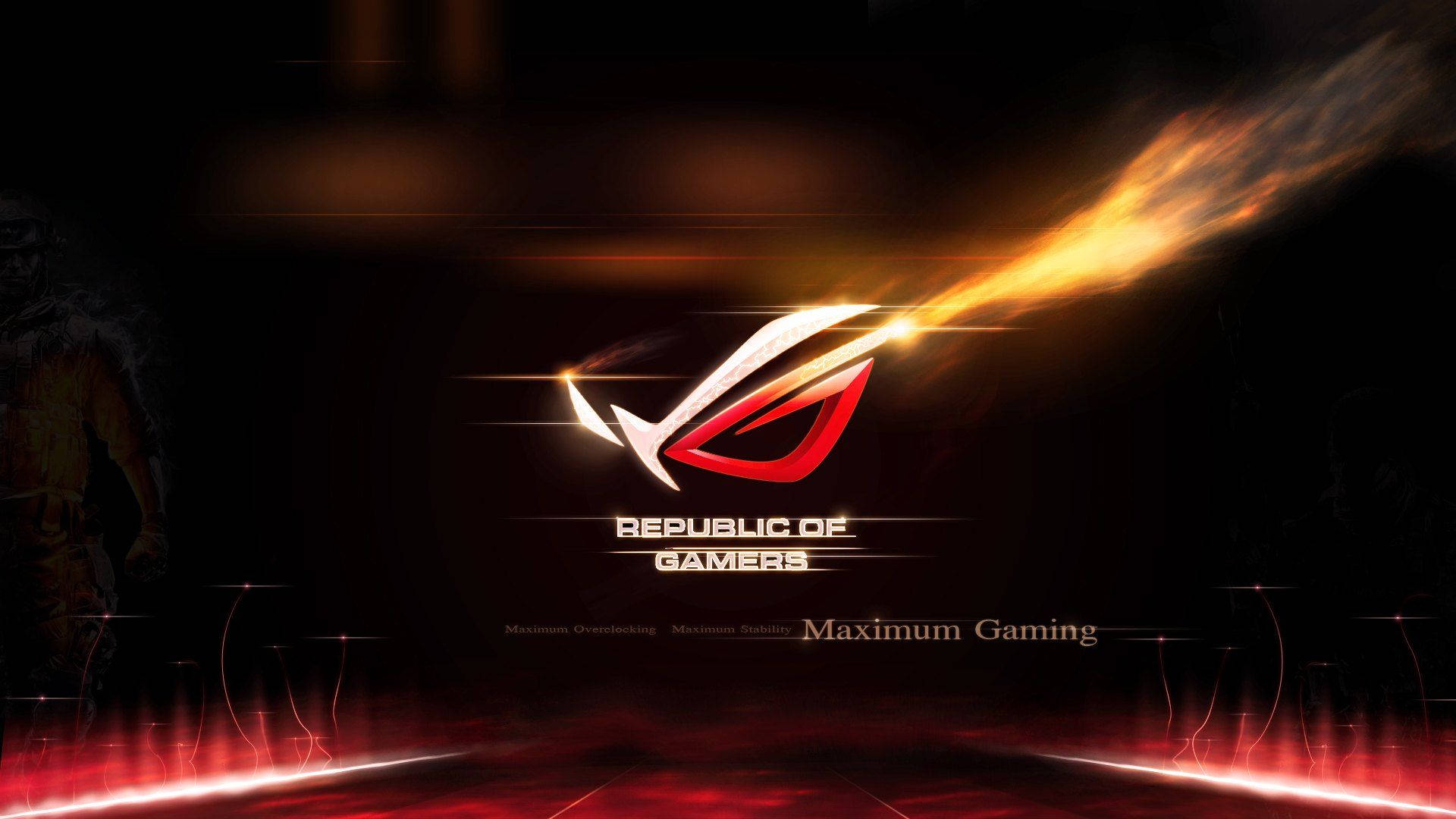 Flaming Rog Asus Picture