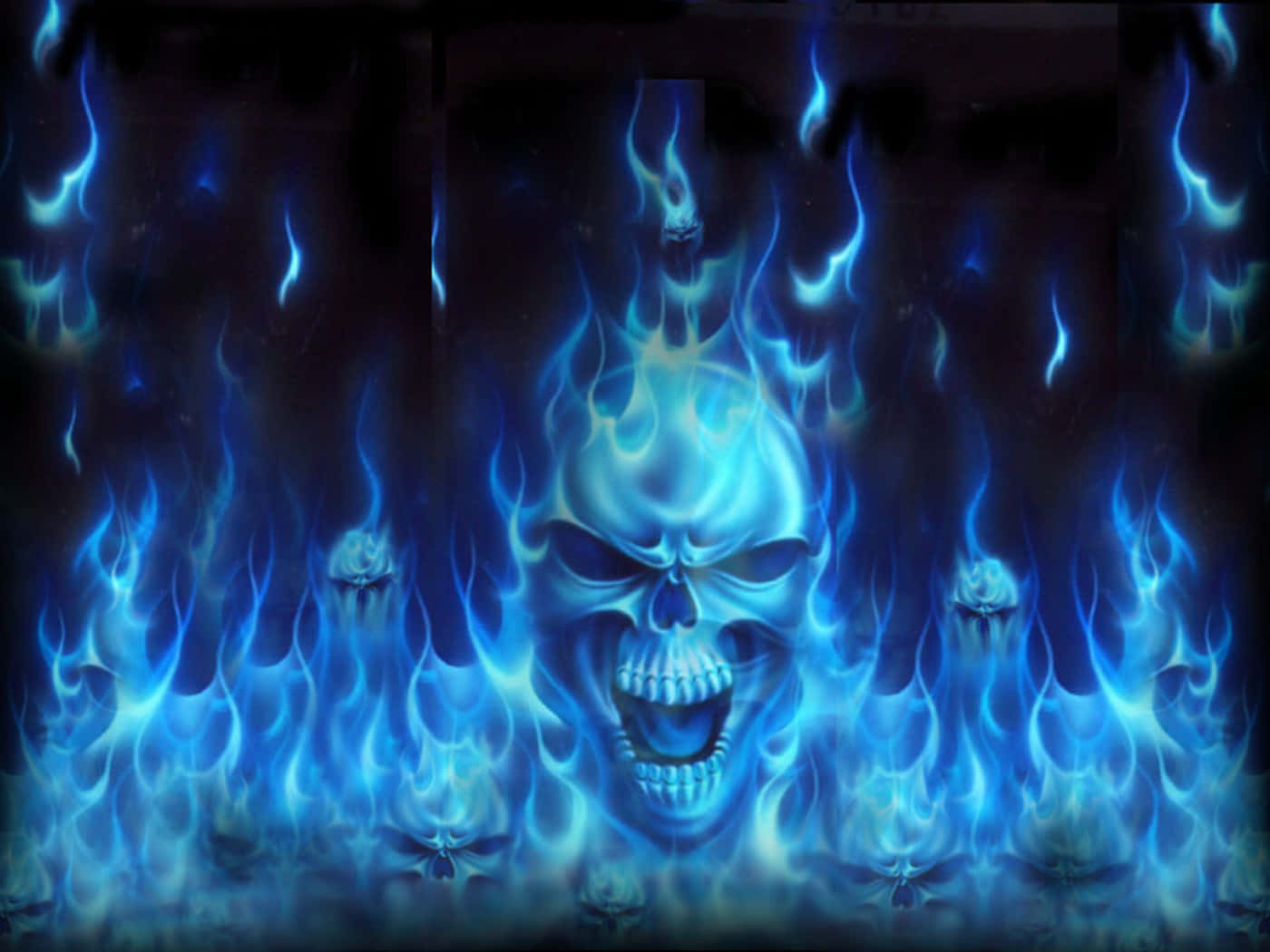 Burn The World With Flaming Skull Wallpaper