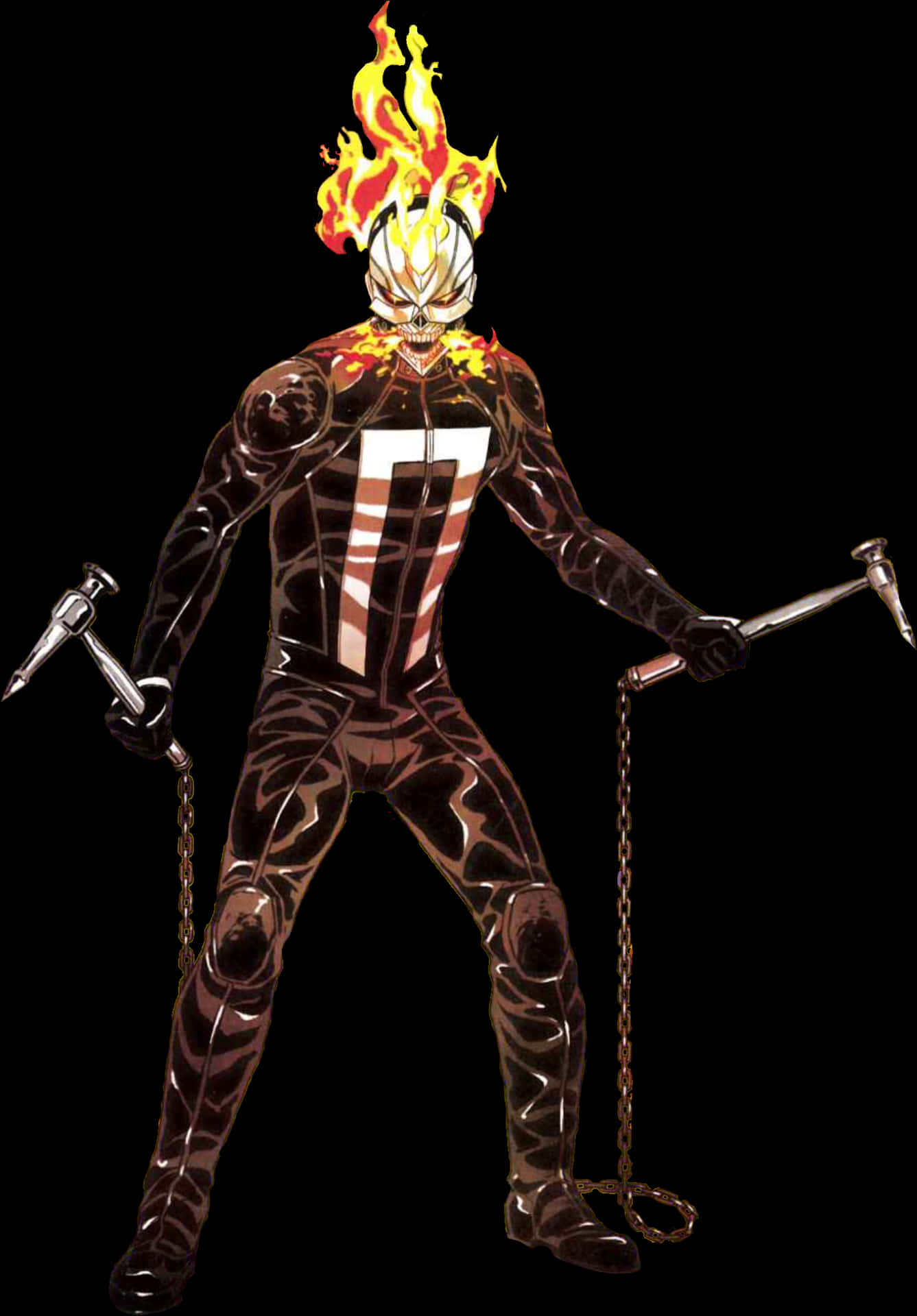 Flaming_ Skull_ Superhero PNG