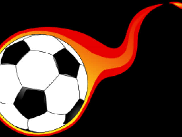 Flaming Soccer Ball Graphic PNG
