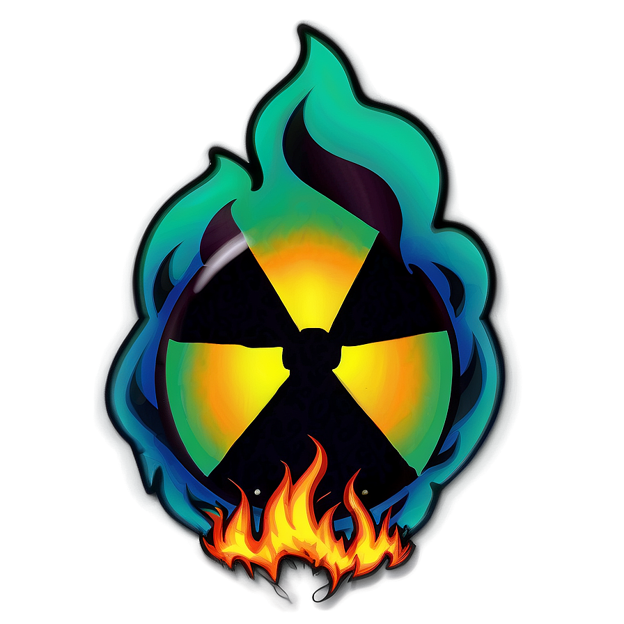 Flaming Toxic Symbol Png 87 PNG