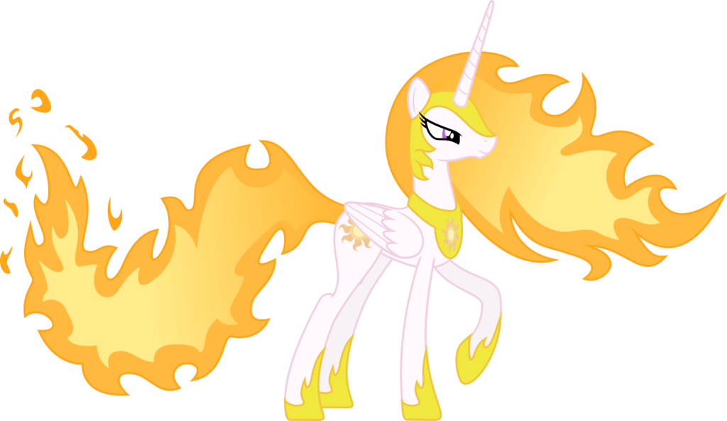 Flaming Unicorn Character PNG