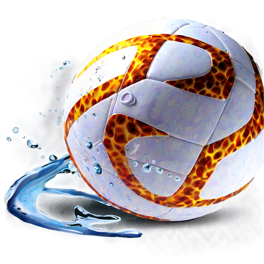 Flaming Water Polo Ball Png 2 PNG