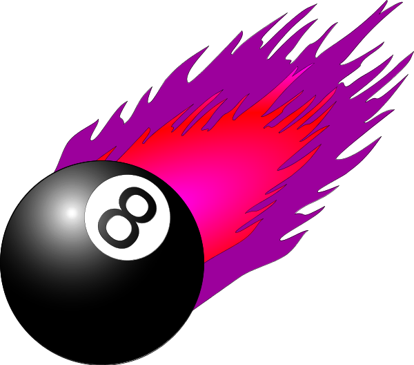 Flaming8 Ball Graphic PNG