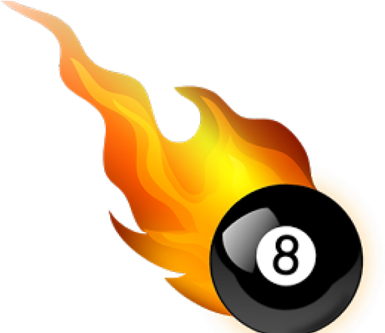 Flaming8 Ball Pool Icon PNG