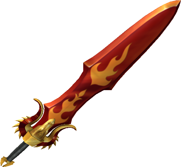 Roblox_ Flaming_ Sword_ Item PNG