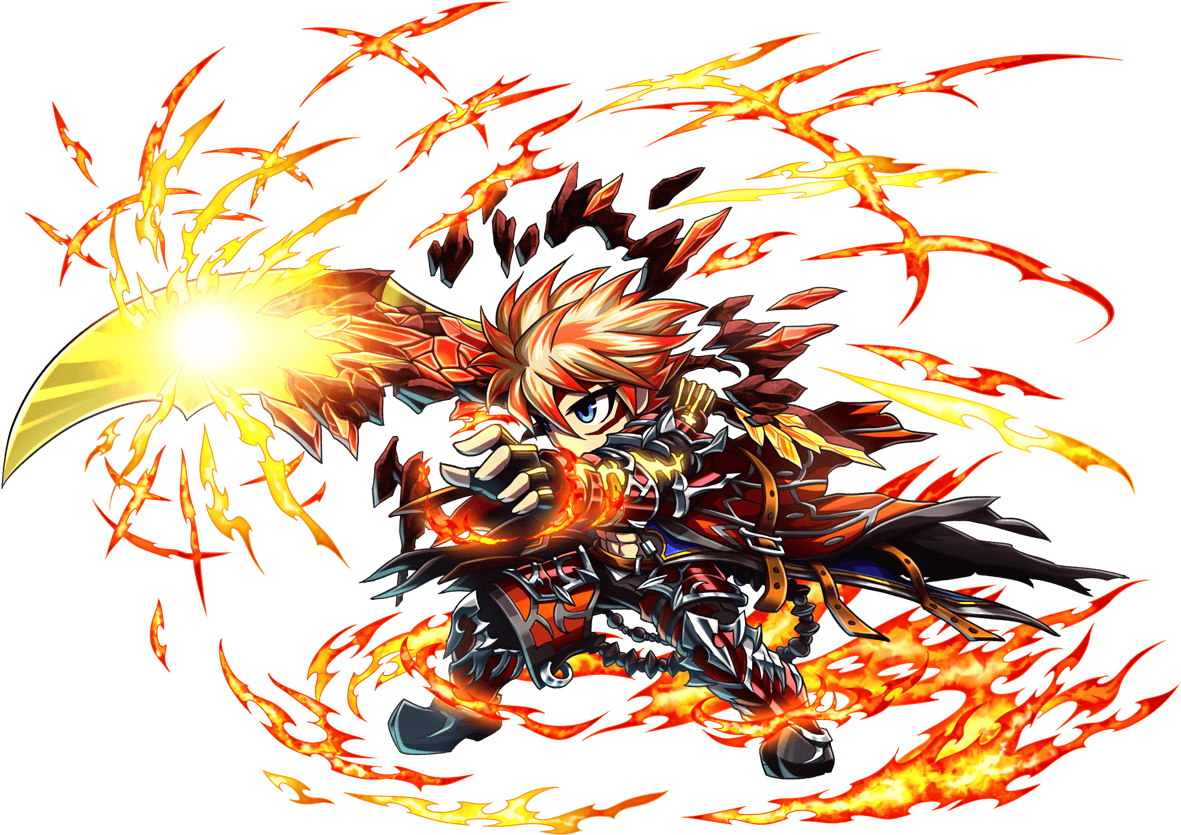 Flaming_ Warrior_ Anime_ Character PNG