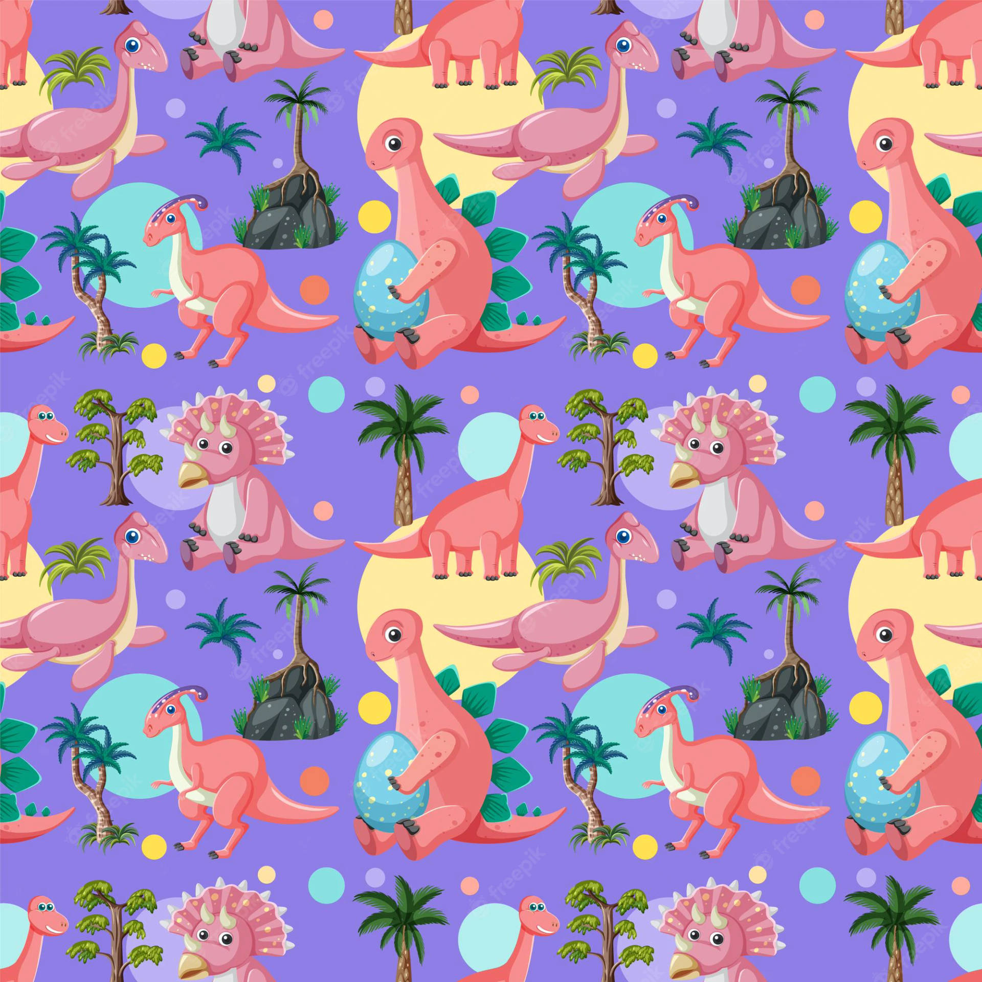 Flamingo Aesthetic Dino Wallpaper