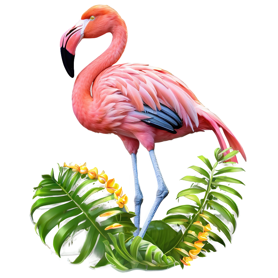 Flamingo Beach Scene Png Kim PNG