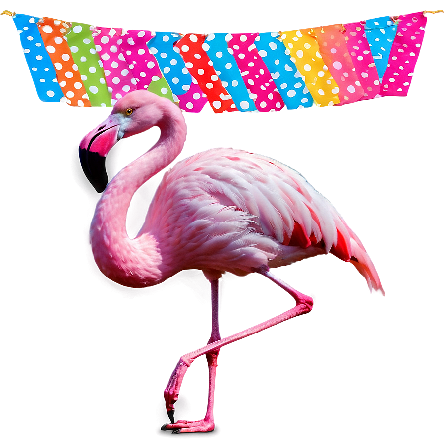 Flamingo Birthday Banner Png Bqs PNG