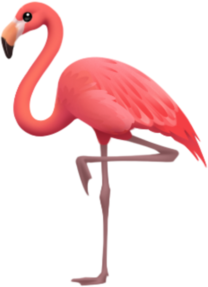 Flamingo Emojii Phone PNG
