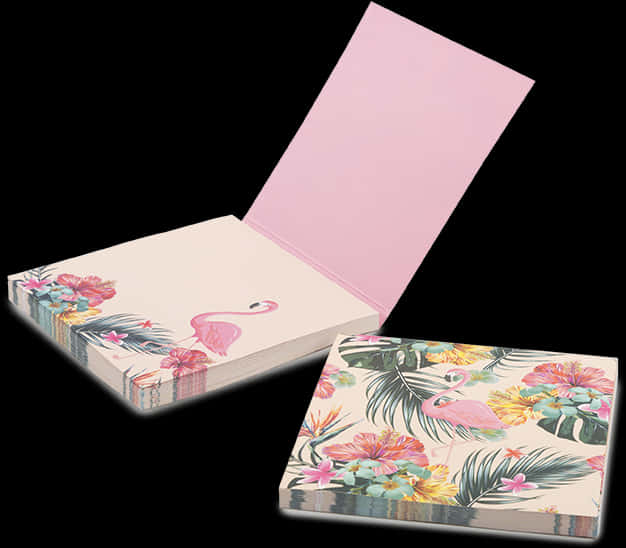 Flamingo Themed Sticky Notes PNG