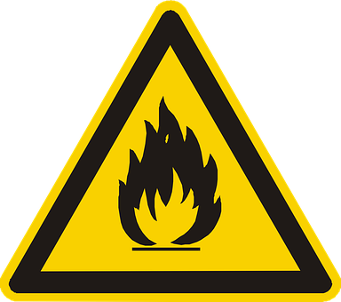 Flammable Hazard Sign PNG