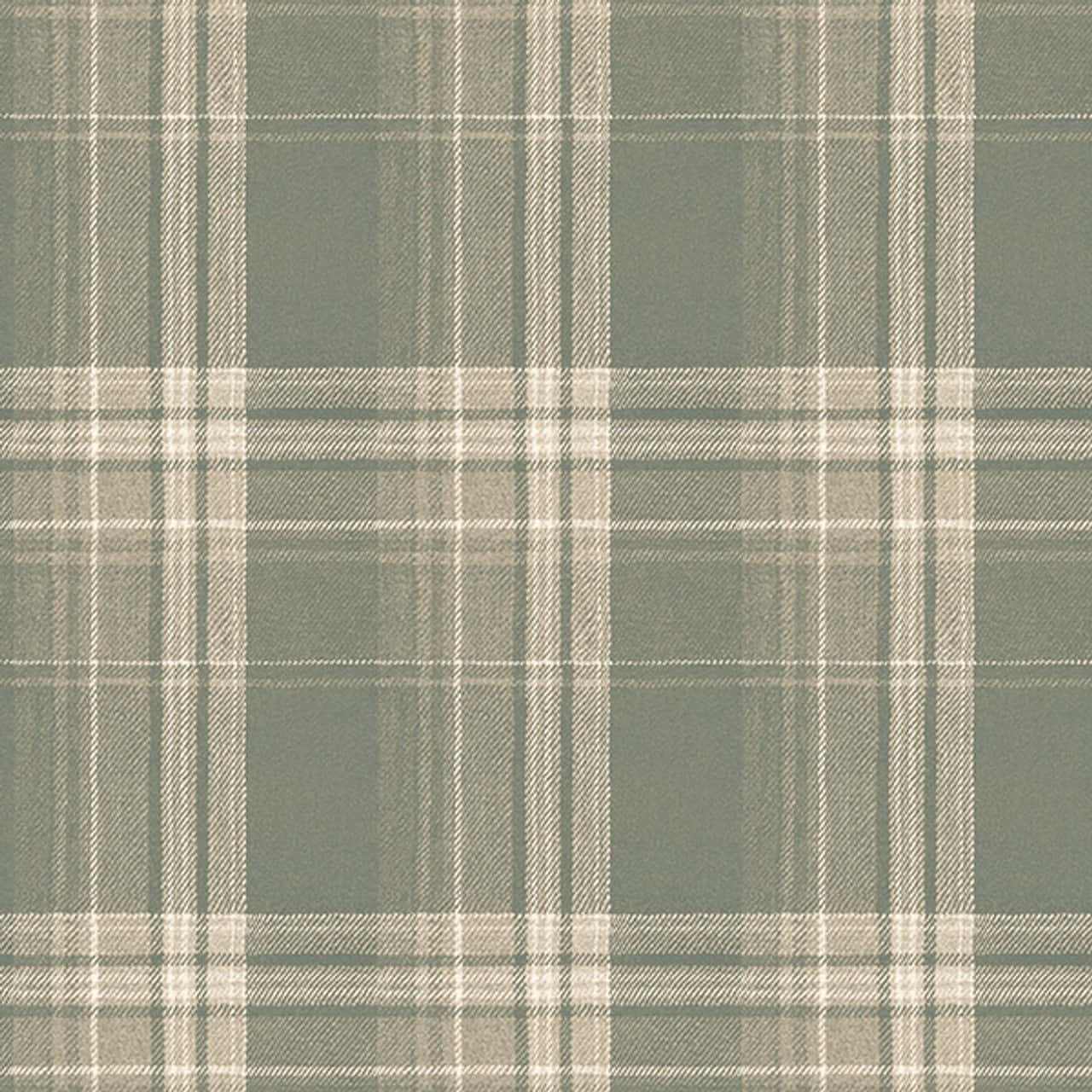 a plaid fabric with a grey and beige pattern