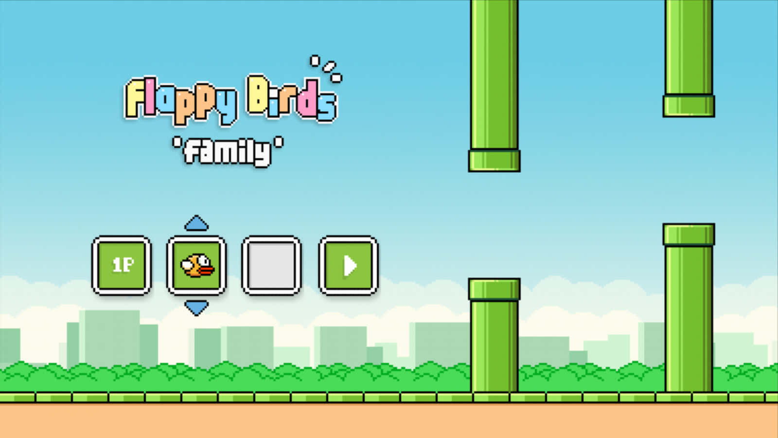 Image  Flappy Bird Video Game Flying Above a Colorful Scenery