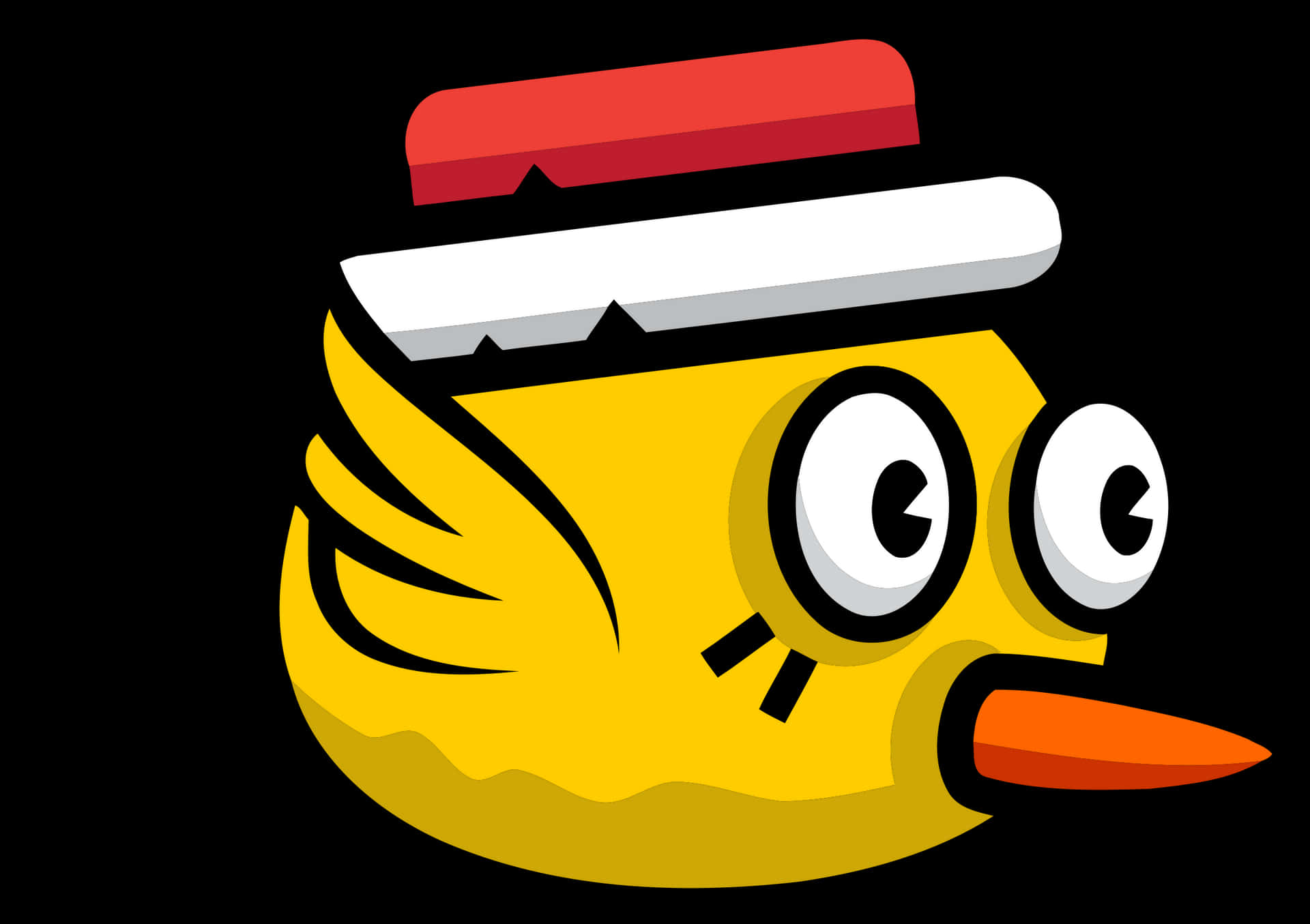 A Cartoon Bird With A Red Hat On Its Head