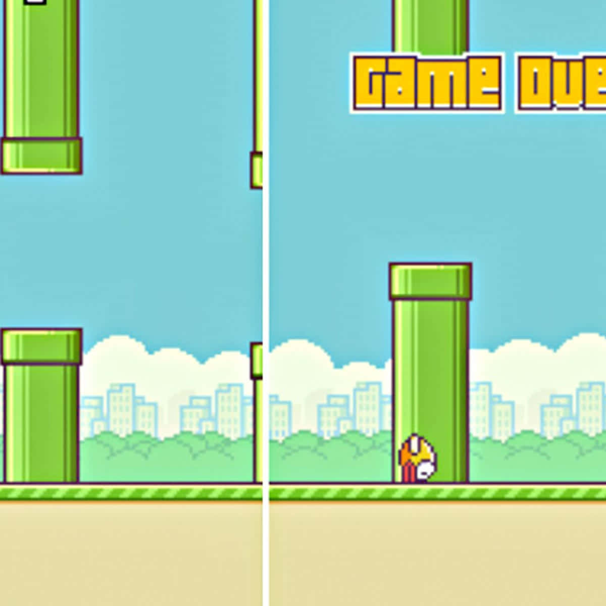 A Game Of Flappy Bird With Two Different Images