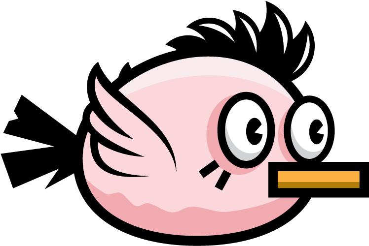 Flappy Bird Character Illustration PNG