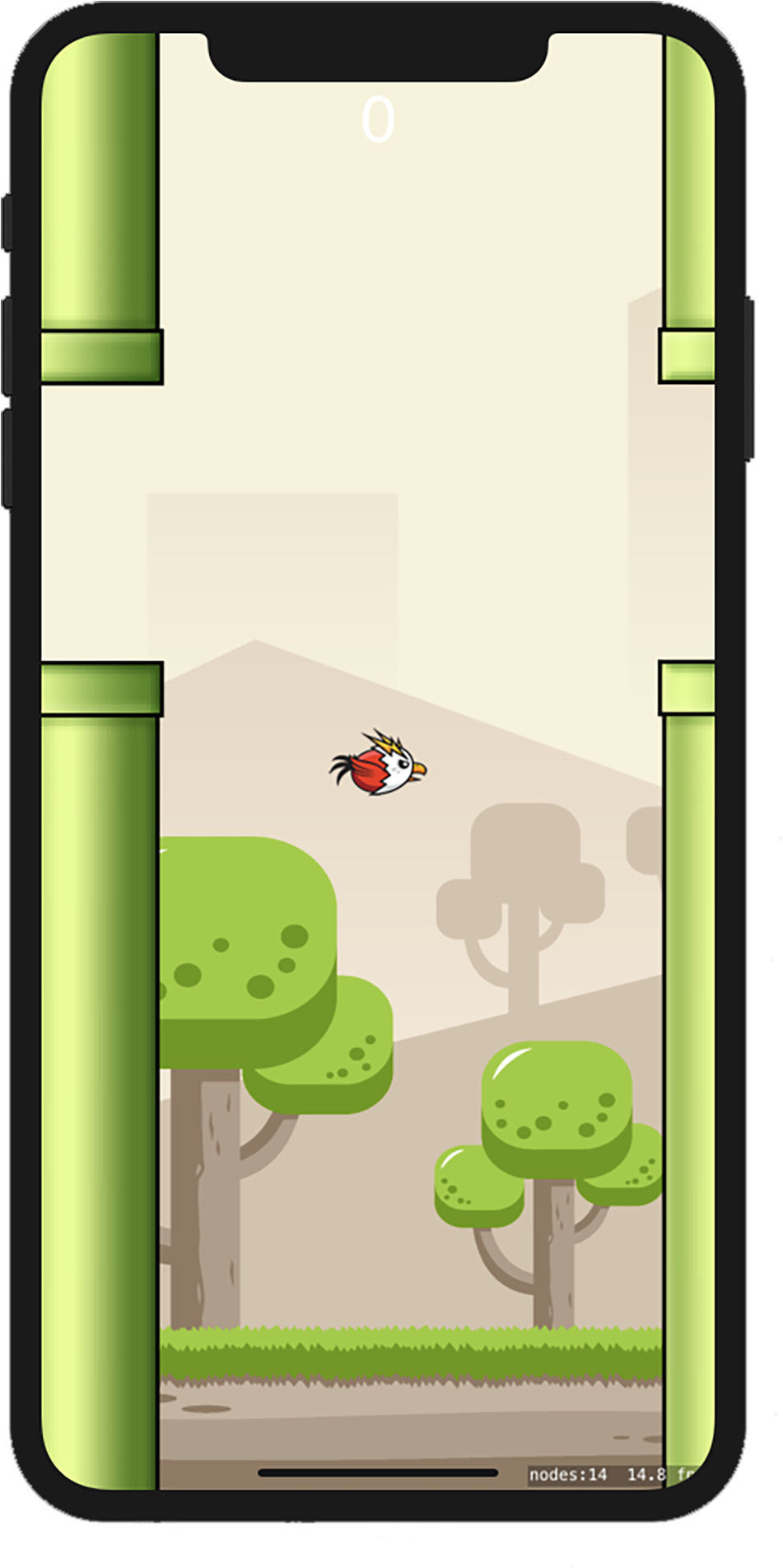 Flappy Bird Gameplay Screenshot PNG