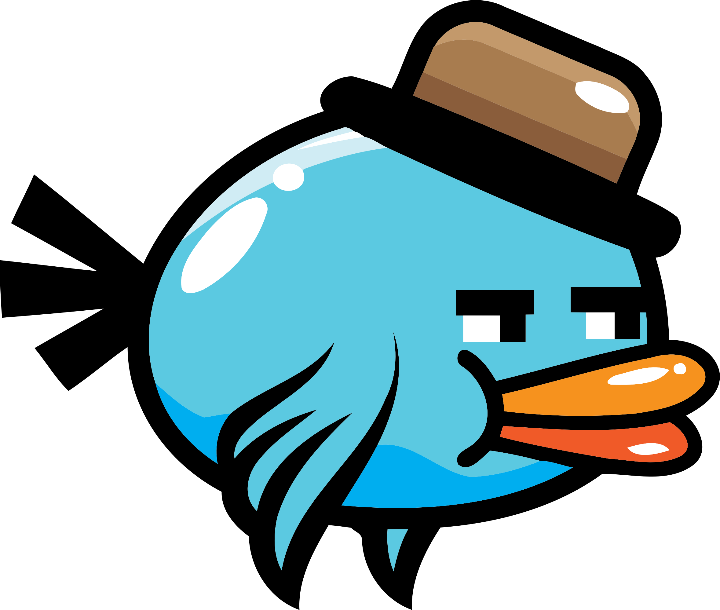 Flappy Bird Gentleman Character PNG