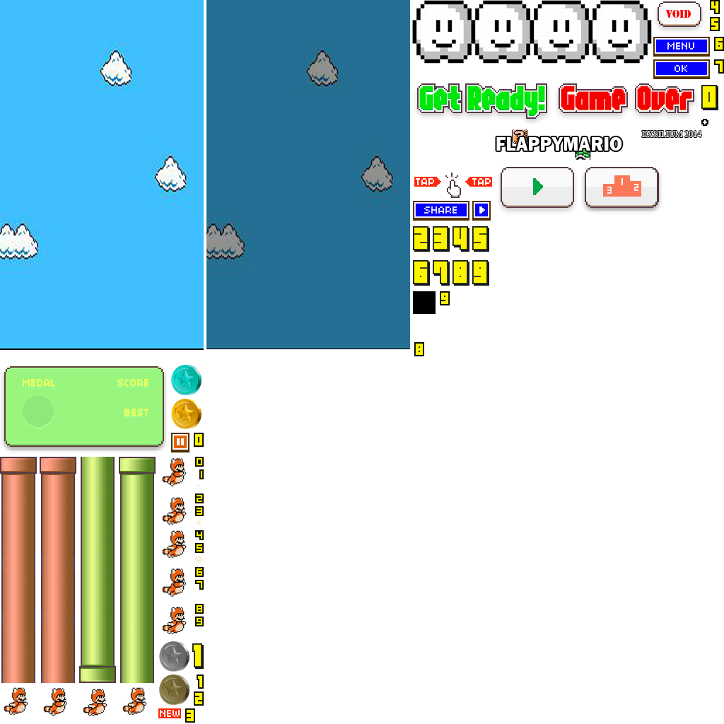 Flappy_ Bird_ Variations_ Collage PNG