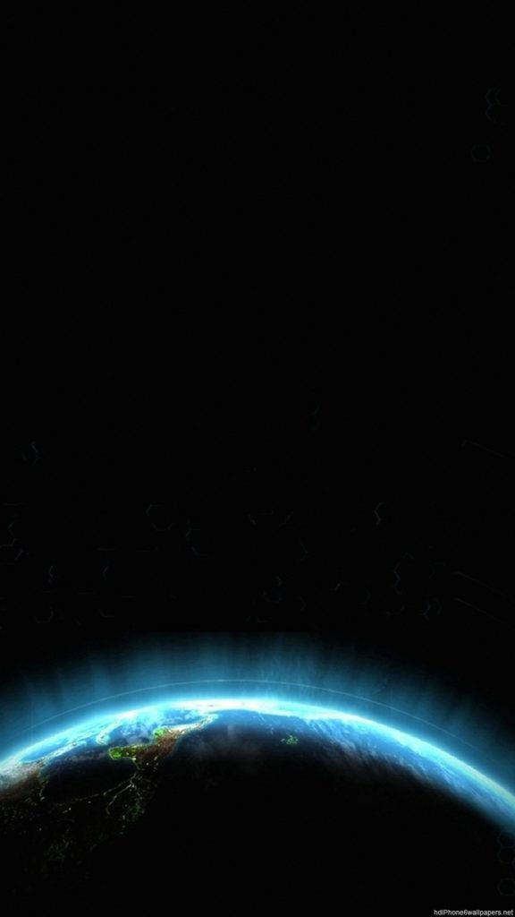 Flare Blue Space Phone Wallpaper