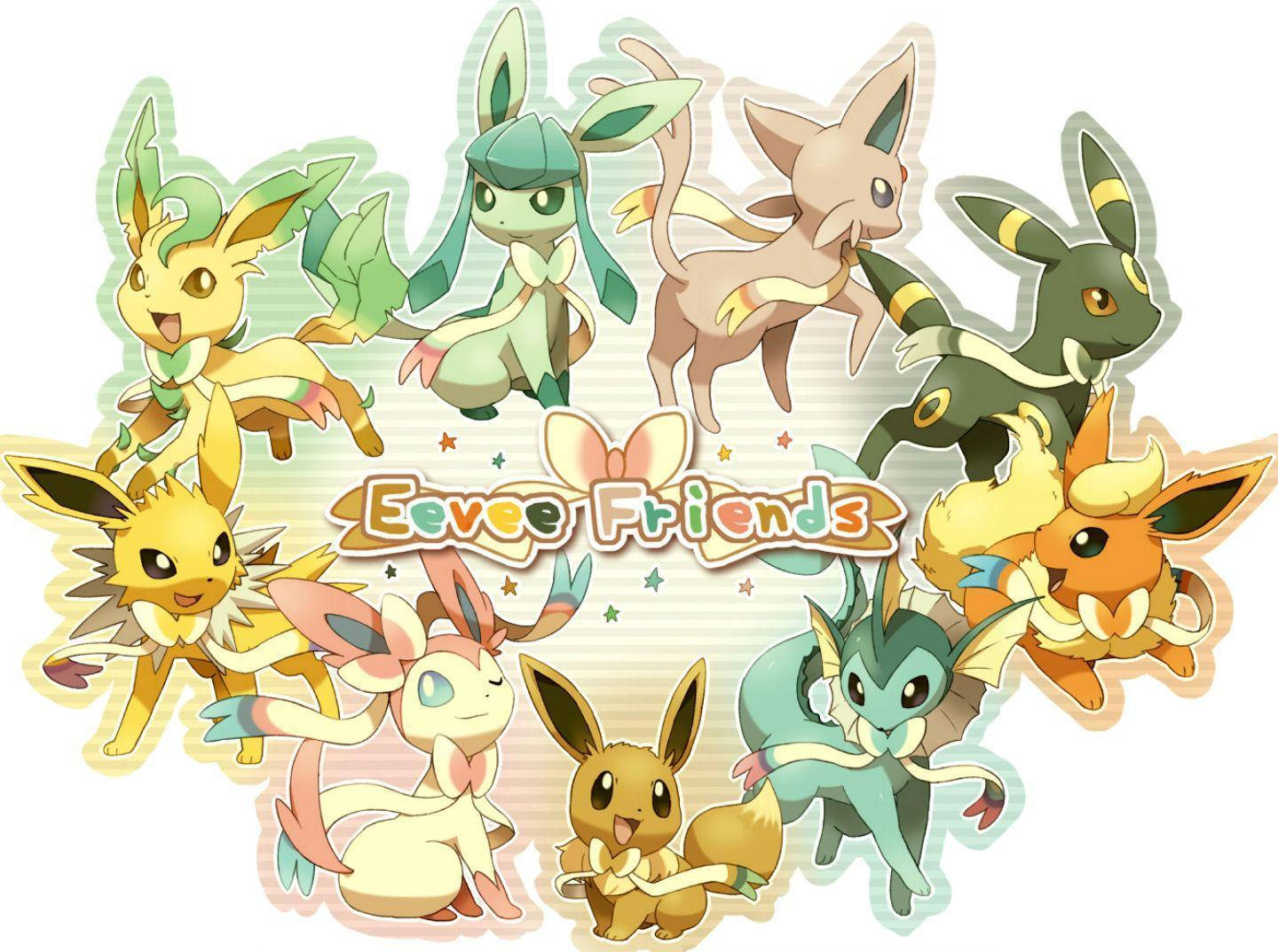 Flareon As A Friend Of Eevee Background
